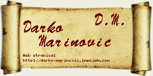Darko Marinović vizit kartica